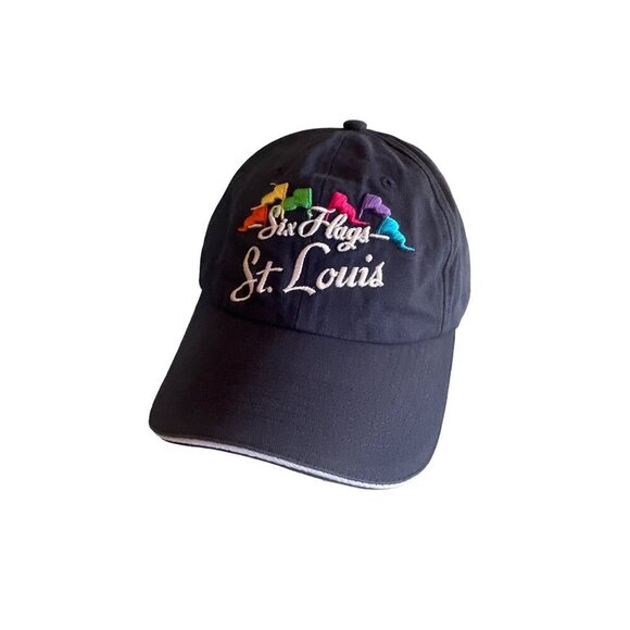Six Flags St. Louis Blue Hat Cap Adjustable - Picture 1 of 6
